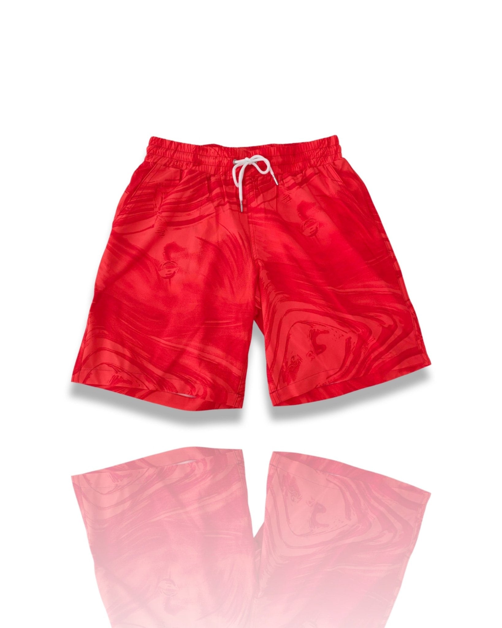 “Ripple Red” Swim Trunks