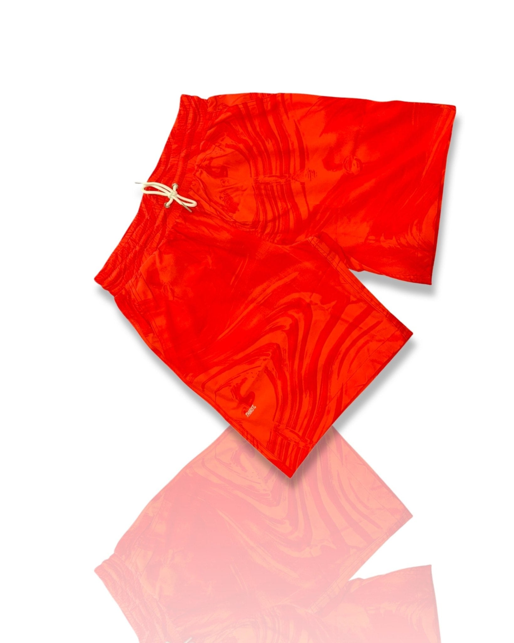 “Ripple Red” Swim Trunks